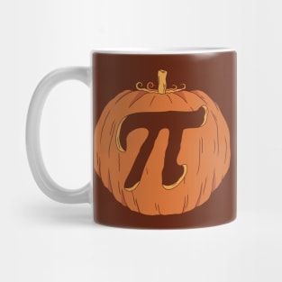 Retro Funny Pumpkin Pi Illustration // Pumpkin Pie // Pi Symbol Mug